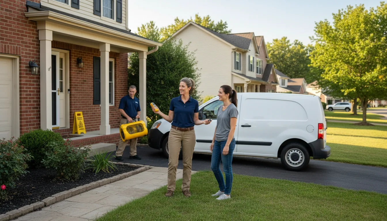 Residential water damage restoration in Barto, PA